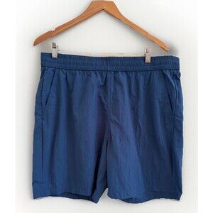 Original‎ Use Shorts Mens L Blue Nylon Jogger Drawstring No Lining Pockets Light